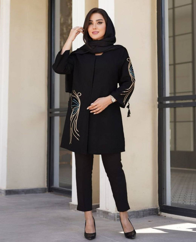 مانتو کتی پروانه عیدانه شیک